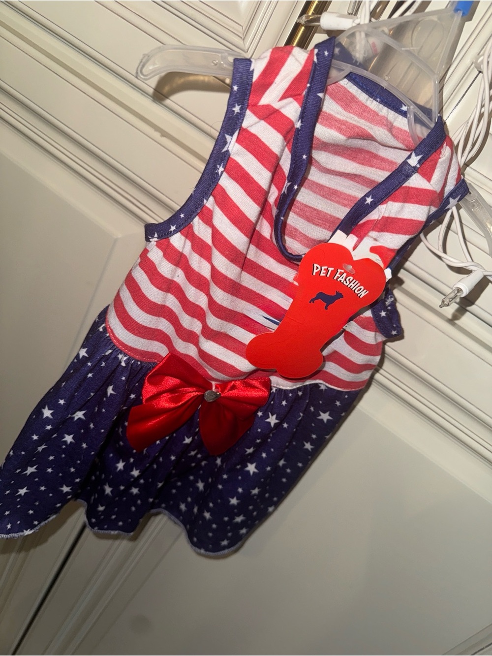 NWT Dog's Red & Blue Star-Spangled Dress